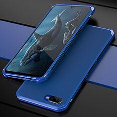 Luxury Metal Frame and Plastic Back Cover Case M01 for Oppo R17 Neo Blue