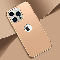 Luxury Metal Frame and Plastic Back Cover Case M02 for Apple iPhone 13 Pro Max Gold