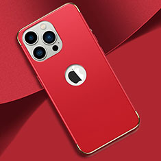 Luxury Metal Frame and Plastic Back Cover Case M02 for Apple iPhone 14 Pro Max Red