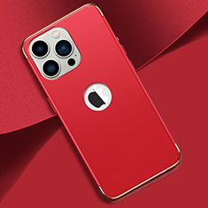 Luxury Metal Frame and Plastic Back Cover Case M02 for Apple iPhone 14 Pro Red