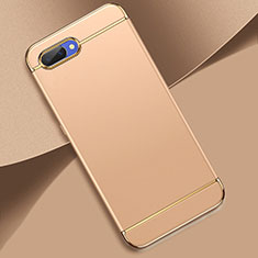 Luxury Metal Frame and Plastic Back Cover Case M02 for Oppo A5 Gold