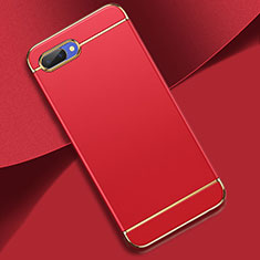 Luxury Metal Frame and Plastic Back Cover Case M02 for Oppo A5 Red