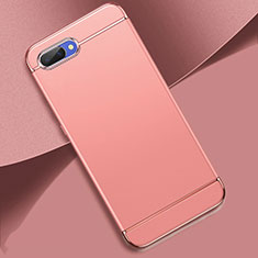 Luxury Metal Frame and Plastic Back Cover Case M02 for Oppo A5 Rose Gold