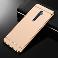 Luxury Metal Frame and Plastic Back Cover Case M05 for Oppo Reno2 Gold