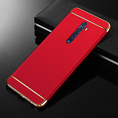 Luxury Metal Frame and Plastic Back Cover Case M05 for Oppo Reno2 Red