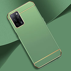 Luxury Metal Frame and Plastic Back Cover Case P02 for Oppo A55 5G Matcha Green