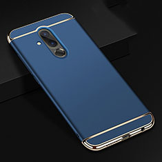 Luxury Metal Frame and Plastic Back Cover Case T01 for Huawei Mate 20 Lite Blue