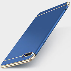 Luxury Metal Frame and Plastic Back Cover Case T01 for Oppo R15X Blue