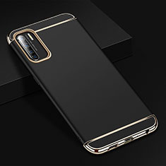 Luxury Metal Frame and Plastic Back Cover Case T02 for Oppo Reno3 Black
