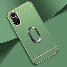 Luxury Metal Frame and Plastic Back Cover Case with Finger Ring Stand for Huawei Honor 50 5G Matcha Green