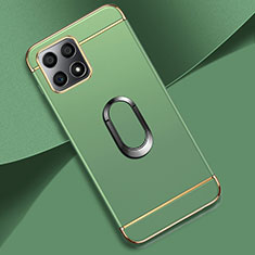 Luxury Metal Frame and Plastic Back Cover Case with Finger Ring Stand for Huawei Honor X30i Matcha Green