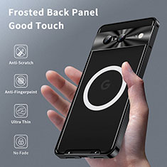 Luxury Metal Frame and Plastic Back Cover Case with Mag-Safe Magnetic LK1 for Google Pixel 8 5G Black