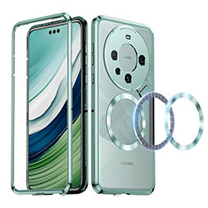 Luxury Metal Frame and Plastic Back Cover Case with Mag-Safe Magnetic LK2 for Huawei Mate 60 Pro Green