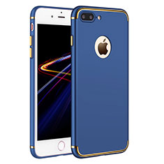 Luxury Metal Frame and Plastic Back Cover F02 for Apple iPhone 7 Plus Blue