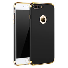 Luxury Metal Frame and Plastic Back Cover F05 for Apple iPhone 8 Plus Black