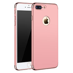 Luxury Metal Frame and Plastic Back Cover F05 for Apple iPhone 8 Plus Rose Gold