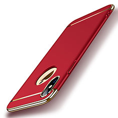 Luxury Metal Frame and Plastic Back Cover for Apple iPhone Xs Red