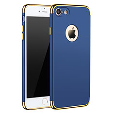 Luxury Metal Frame and Plastic Back Cover M01 for Apple iPhone 8 Blue
