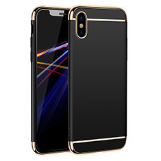 Luxury Metal Frame and Plastic Back Cover M01 for Apple iPhone Xs Black