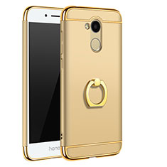 Luxury Metal Frame and Plastic Back Cover with Finger Ring Stand A01 for Huawei Honor 6A Gold