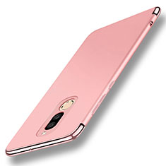 Luxury Metal Frame and Plastic Back Cover with Finger Ring Stand A01 for Huawei Nova 2i Rose Gold