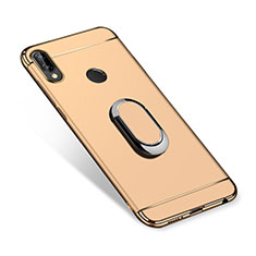 Luxury Metal Frame and Plastic Back Cover with Finger Ring Stand A01 for Huawei Nova 3i Gold