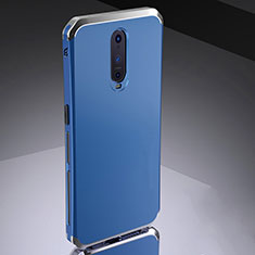 Luxury Metal Frame and Silicone Back Cover Case M02 for Oppo R17 Pro Blue