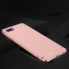 Luxury Metal Frame and Silicone Back Cover Case M02 for Oppo RX17 Neo Rose Gold