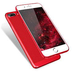 Mesh Hole Hard Rigid Case Back Cover for Apple iPhone 7 Plus Red