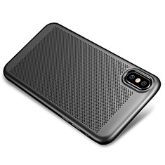 Mesh Hole Hard Rigid Snap On Case Cover for Apple iPhone Xs Black
