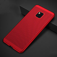 Mesh Hole Hard Rigid Snap On Case Cover for Huawei Mate 20 Pro Red