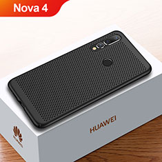 Mesh Hole Hard Rigid Snap On Case Cover for Huawei Nova 4 Black