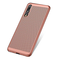 Mesh Hole Hard Rigid Snap On Case Cover for Huawei P20 Pro Rose Gold