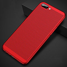 Mesh Hole Hard Rigid Snap On Case Cover for Oppo AX5 Red