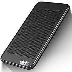 Mesh Hole Hard Rigid Snap On Case Cover W01 for Apple iPhone 6S Plus Black
