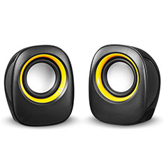 Mini Speaker Wired Portable Stereo Super Bass Loudspeaker S01 for Sony Xperia 10 III SOG04 Black
