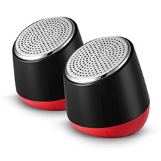 Mini Speaker Wired Portable Stereo Super Bass Loudspeaker S02 for Motorola Moto Edge 40 5G Black