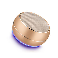 Mini Wireless Bluetooth Speaker Portable Stereo Super Bass Loudspeaker for Samsung Galaxy F02S SM-E025F Gold