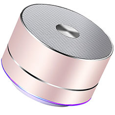Mini Wireless Bluetooth Speaker Portable Stereo Super Bass Loudspeaker K01 for Wiko View Go Rose Gold