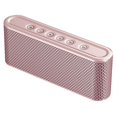 Mini Wireless Bluetooth Speaker Portable Stereo Super Bass Loudspeaker K07 for Vivo iQOO U3 5G Rose Gold