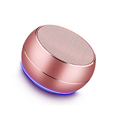 Mini Wireless Bluetooth Speaker Portable Stereo Super Bass Loudspeaker for Motorola Moto G53j 5G Rose Gold
