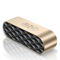 Mini Wireless Bluetooth Speaker Portable Stereo Super Bass Loudspeaker S08 for Sony Xperia 10 III SOG04 Gold