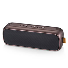 Mini Wireless Bluetooth Speaker Portable Stereo Super Bass Loudspeaker S09 for Samsung Galaxy A91 Brown