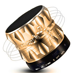 Mini Wireless Bluetooth Speaker Portable Stereo Super Bass Loudspeaker S13 for Motorola Moto G53j 5G Gold
