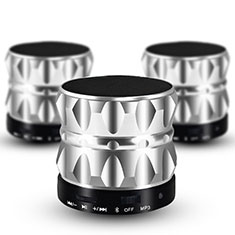 Mini Wireless Bluetooth Speaker Portable Stereo Super Bass Loudspeaker S13 for Sharp Aquos Sense4 Basic Silver