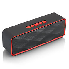 Mini Wireless Bluetooth Speaker Portable Stereo Super Bass Loudspeaker S18 for Sony Xperia Ace III SOG08 Red