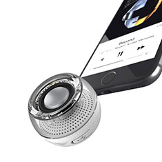 Mini Wireless Bluetooth Speaker Portable Stereo Super Bass Loudspeaker S28 for Sharp Aquos Sense4 Basic Silver