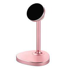 Mount Magnetic Smartphone Stand Cell Phone Holder for Desk Universal B06 for Accessoires Telephone Bouchon Anti Poussiere Rose Gold