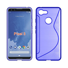 S-Line Transparent Gel Soft Case for Google Pixel 3 Purple