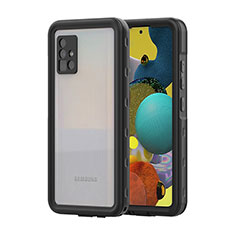 Silicone and Plastic Waterproof Cover Case 360 Degrees Underwater Shell for Samsung Galaxy A51 4G Black